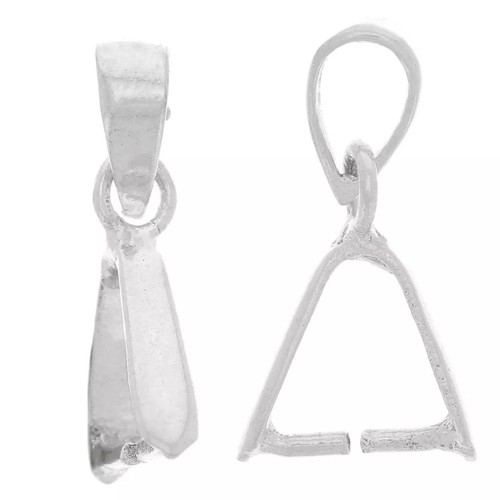 Attaches Pendentif - 150 Pièces En Cuivre Argenté, Bélière Pour DIY Bijoux (Collier, Jade, Perle) - 5x7mm