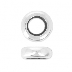 Stopper Bead 8 mm avec un trou de 4 mm en Argent 925 x1