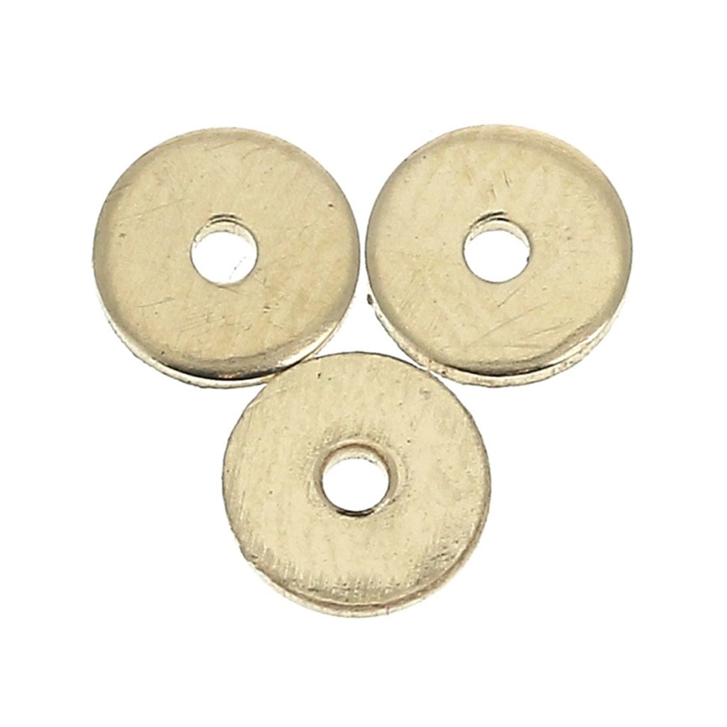 10 Perles En Cristal De Roche Quartz - Rondelles Heishi 5-9mm, Blanc, Pour Création Bijoux