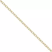 Chaîne fine maille Forçat 1 mm en Gold filled (or laminé) x 1 m