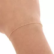 Chaîne fine maille Forçat 1 mm en Gold filled (or laminé) x 1 m