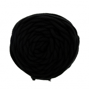 Bobine de cordon en coton pour macramé Cotton Air 5 mm - Noir x50m