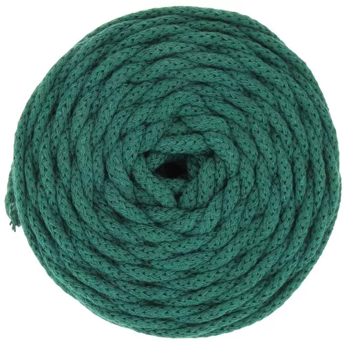 Bobine de cordon en coton pour macramé Cotton Air 5 mm - Vert Bouteille x50m