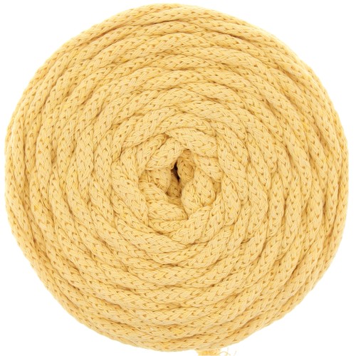 Bobine de cordon en coton pour macramé Cotton Air 5 mm - Jaune pâle x50m