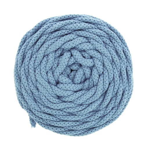Bobine de cordon en coton pour macramé Cotton Air 5 mm - Bleu clair x50m