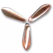 Dagues en verre 5x16 mm Crystal Capri Gold x50