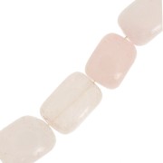 Perle en pierre gemme Quartz Rose 20x15 mm x4|raw }}