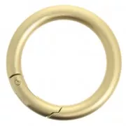 Porte clés rond 44 mm doré satiné x1