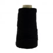 Bobine de cordon en coton pour macramé Cotton Suprême 3XL peigné - Noir x75m