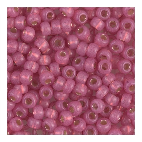Rocaille Miyuki 8/0 645 - Dark Rose Alabaster Silverline x8g