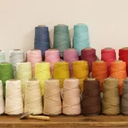 Bobine de cordon en coton pour macramé Cotton Suprême 3XL peigné - Vert Bout. x75m