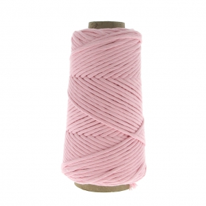Bobine de cordon en coton pour macramé Cotton Suprême 3XL peigné - Baby Pink x75m