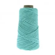 Bobine de cordon en coton pour macramé Cotton Suprême 3XL peigné - Turquoise x75m