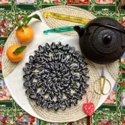 Bobine de cordon pour macramé Rayon Air 4 mm Doré / Blanc x 50m