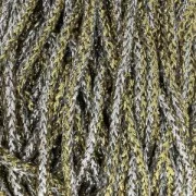 Bobine de cordon pour macramé Rayon Air 4.5 mm Argenté / Doré x 50m