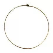 Tour de cou 1.6 mm avec fermoir boule dévissable - Bronze x12cm