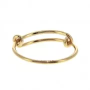 Bague jonc ajustable Taille 49 à 54 en Gold filled (or laminé)  x1