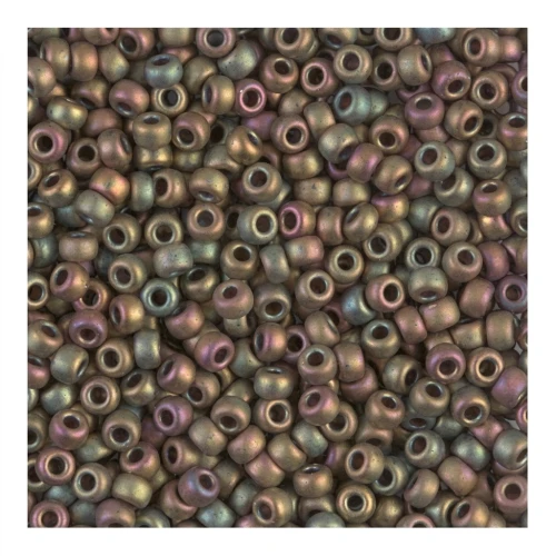 Rocaille Miyuki 11/0 2035 - Metallic Khaki Iris Mat x8g