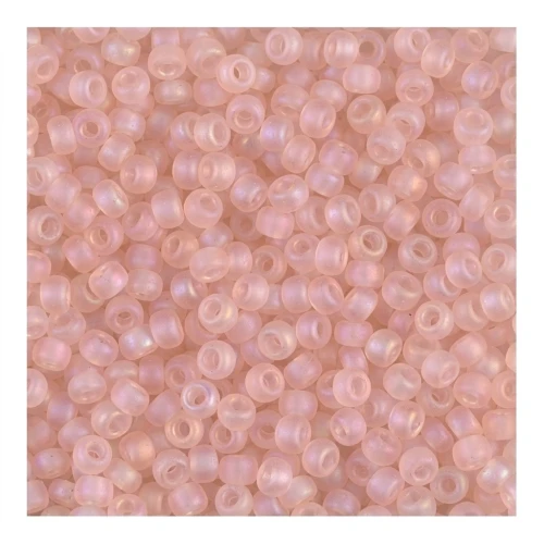 Rocaille Miyuki 11/0 155FR - Transparent Light Tea Rose AB Mat x8g
