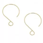 Crochets d'oreilles 23 mm en Gold filled (or laminé) x2