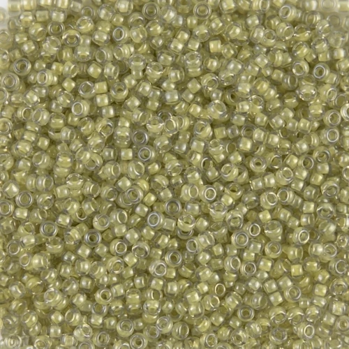 Rocaille Miyuki 11/0 378 - Luster Crystal Light Olivine Lined x8g