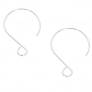 Crochets d'oreilles 23 mm en Argent 925  x2|raw }}