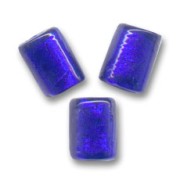 Perles cylindres Feuille d'Argent 10x8 mm Dark Sapphire x4|raw }}