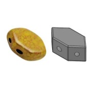 Perles en verre Paros® par Puca® 7x4 mm Opaque Jonquil Luster Bronze x10g|raw }}