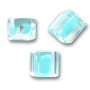 Cubes Miyuki 4 mm SB4-220- Crystal Mist Aqua Lined x10g