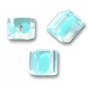 Cubes Miyuki 4 mm SB4-220- Crystal Mist Aqua Lined x10g