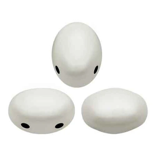 Perles en verre Samos® par Puca® 5x7 mm Opaque White x10g