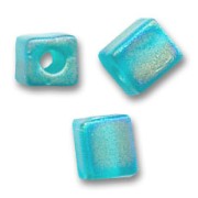 Cubes Miyuki 4 mm SB4-2405FR - Tr Teal Mat AB x10g|raw }}