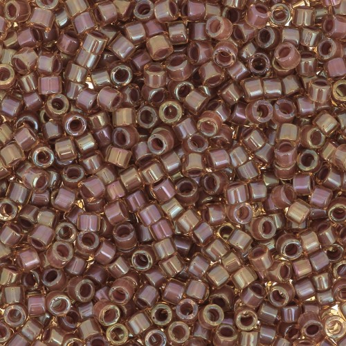 Miyuki Delica 11/0 DB0287 - Luster Topaz Lined Cinnamon x8g