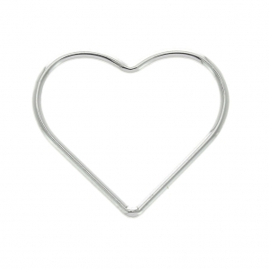 Anneau fermé coeur 17.5 mm en Argent 925 x1