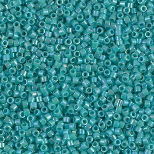 Miyuki Delica 11/0 DB0166 - Opaque Turquoise Green AB x8g