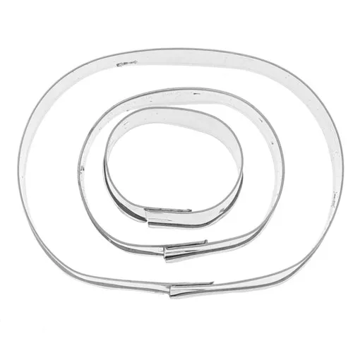 Set d'emporte-pièce en métal forme ovale x3