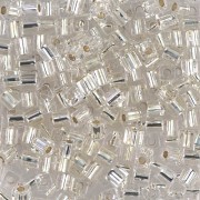 Cubes Miyuki 3 mm SB3-1- Crystal Silver Lined x10g