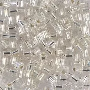 Cubes Miyuki 3 mm SB3-1- Crystal Silver Lined x10g