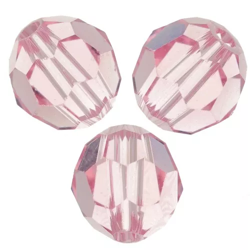 Perles rondes PureCrystal 5000 6 mm - Light Rose x6