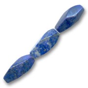 Perles facettées en pierre gemme Lapis Lazuli 12x6 mm x4|raw }}