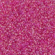 Rocaille Miyuki 15/0 355 - Crystal AB Hot Pink Lined x8g|raw }}