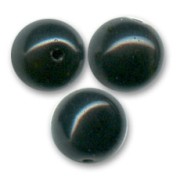 Perles en verre tchèque rondes 14 mm Jet  x5|raw }}