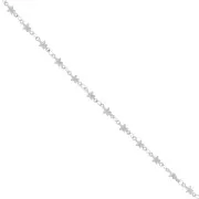 Chaîne maille fantaisie décor étoile 4.5 mm en Acier inoxydable 304 x98 cm