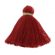 Gros pompons imitation coton 40 mm Rouge / Doré x5|raw }}