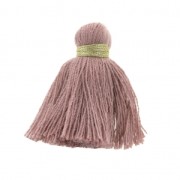Gros pompons imitation coton 40 mm Mauve / Doré x5|raw }}