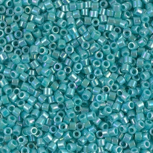 Miyuki Delica 10/0 DBM0166 - Opaque Turquoise Green AB x8g