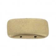 Perles en verre tchèque Carrier Bead 2 trous 11 x 22 mm Gold Mat x 6|raw }}