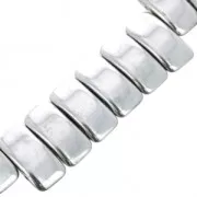 Perles en verre tchèque Carrier Bead 2 trous 11 x 22 mm Labrador x 6