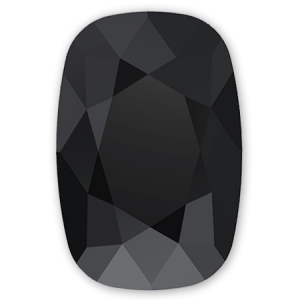 Cabochon PureCrystal 4568 Cushion Fancy Stone 8 x 6 mm Jet x1