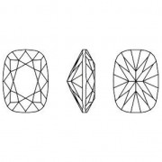 Cabochon PureCrystal 4568 Cushion Fancy Stone 8 x 6 mm Crystal Silver Shade x1